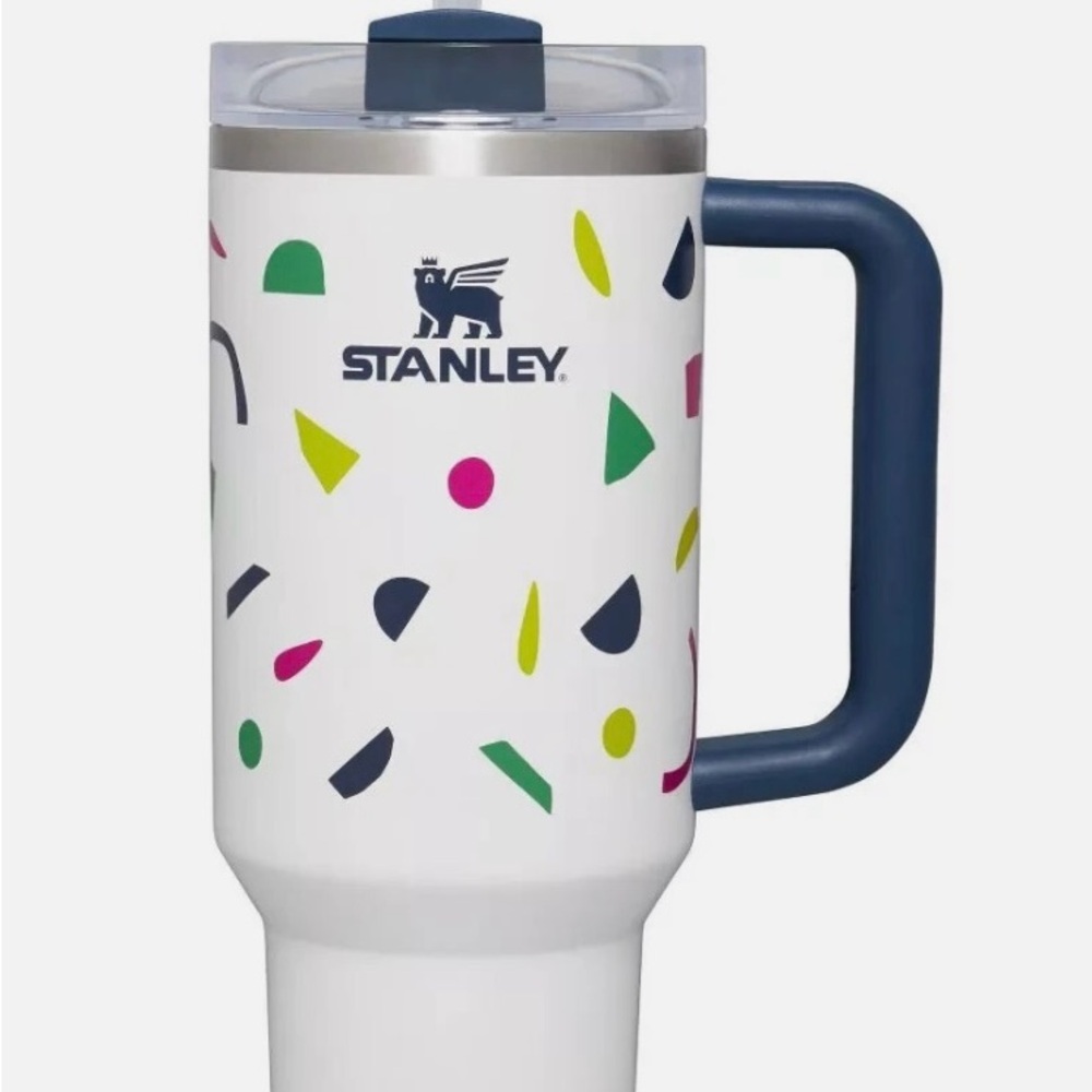 Stanley White and Blue Insulated Dining Mug- BRAND NEW WITH TAGS; BUT NO BOX
